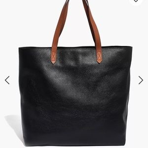 Madewell Black & Brown Zip Top Transport Bag